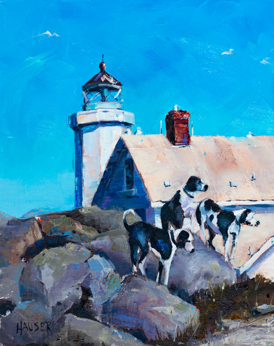 Family Portrait "Dogs at the Point Wilson Light House